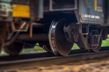 Train speeding down the railroad resulting in crash.