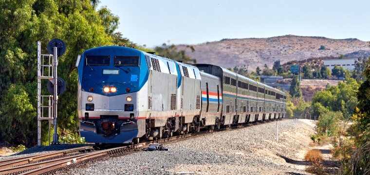 A train on the tracks before a train accident